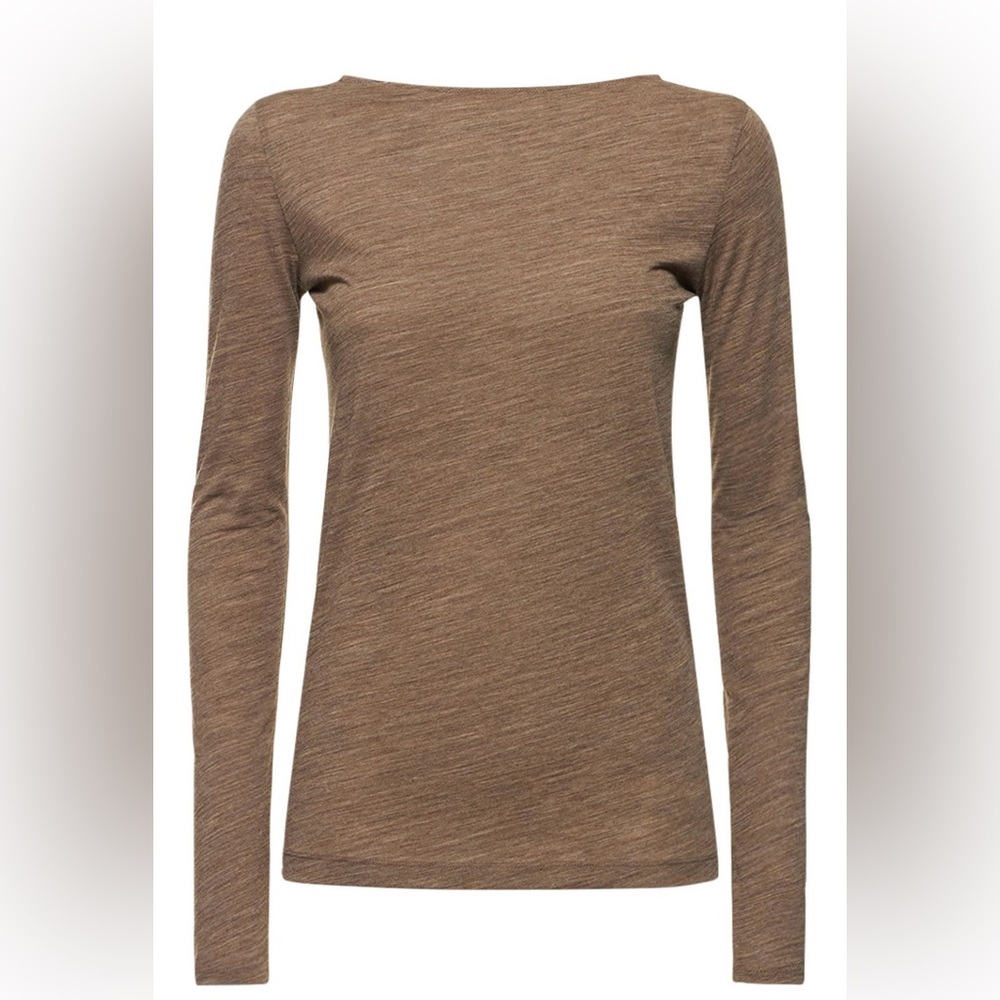 NWT Toteme Small Brown Boat Neck Top